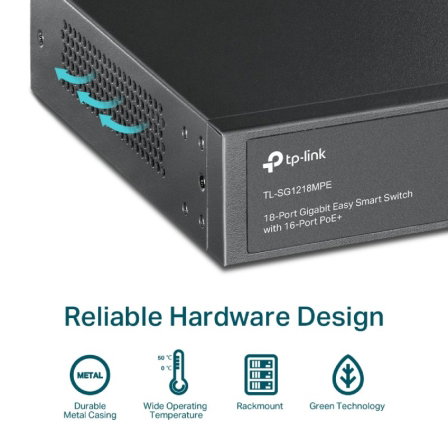 TP-Link TL-SG1218MPE V2 Switch Easy Smart 20 Puertos PoE+ 250W SFP